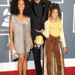 (L-R) Jada Pinkett Smith, Will Smith and Jaden Smith arrive at The 53rd Annual GRAMMY Awards held at Staples Center on February 13, 2011 in Los Angeles, California