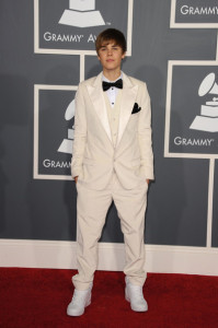 Singer Justin Bieber arrives at The 53rd Annual GRAMMY Awards held at Staples Center on February 13, 2011 in Los Angeles, California
