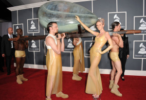 Singer Lady Gaga arrives at The 53rd Annual GRAMMY Awards held at Staples Center on February 13, 2011 in Los Angeles, California